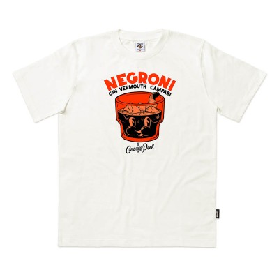 THE DUDES NEGRONI CLASSIC STANDARD T-SHIRT BLACK Άσπρο